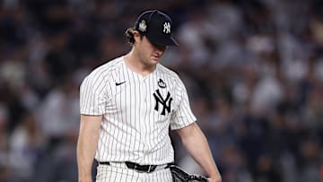 Gerrit Cole struggles in fifth inning of the World Series - Los Angeles Dodgers v New York Yankees - Game 5