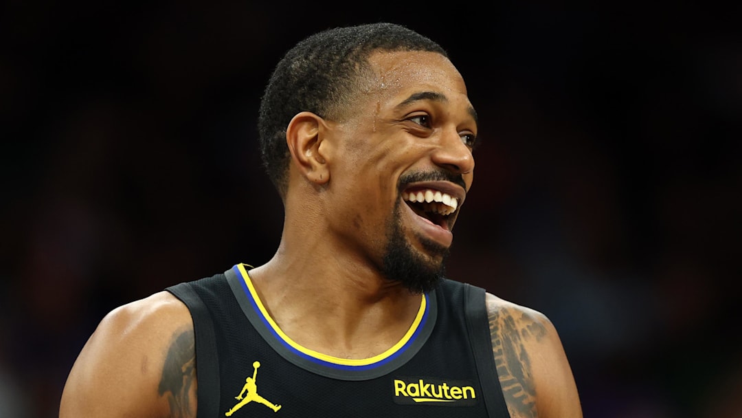 Feb 5, 2026; Phoenix, Arizona, USA; Golden State Warriors guard De'Anthony Melton (8) reacts against the Phoenix Suns in the second half at Mortgage Matchup Center. Mandatory Credit: Mark J. Rebilas-Imagn Images Feb 5, 2026; Phoenix, Arizona, USA; Golden State Warriors guard De'Anthony Melton (8) reacts against the Phoenix Suns in the second half at Mortgage Matchup Center. Mandatory Credit: Mark J. Rebilas-Imagn Images