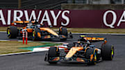 [US, Mexico & Canada customers only] April 6, 2025; Suzuka, JAPAN; Lando Norris leads Oscar Pastry in the F1 Japanese Grand Prix at Suzuka Circuit. Mandatory Credit: Manami Yamada/Reuters via Imagn Images