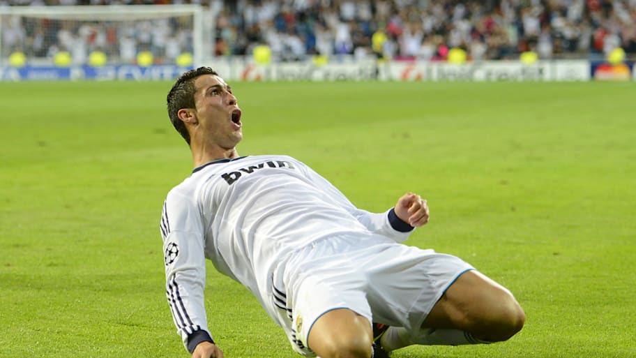 Cristiano Ronaldo celebrating.