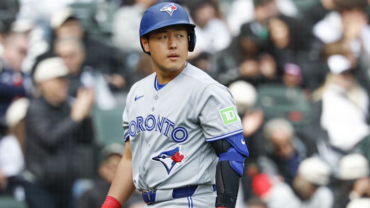 Toronto Blue Jays third baseman Kazuma Okamoto