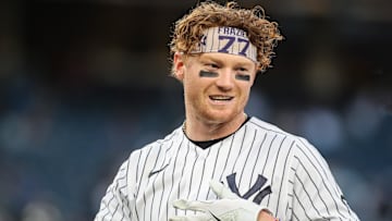 May 25, 2021; Bronx, New York, USA;  New York Yankees right fielder Clint Frazier (77) at Yankee Stadium. Mandatory Credit: Wendell Cruz-Imagn Images