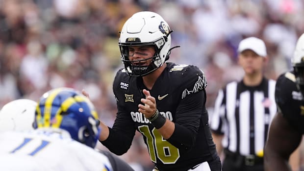 Deion Sanders Reacts Ryan Staub Game Colorado Buffaloes Quarterback Situation  Kaidon Salter Julian Lewis Delaware Blue Hens 