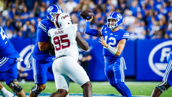 BYU quarterback Jake Retzlaff against Southern Illinois