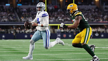 Former South Carolina football star Kingsley "JJ" Enagbare playing for the Green Bay Packers against the Dallas Cowboys in the NFL Playoffs.