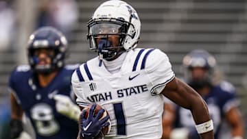 Utah State Aggies wide receiver Jalen Royals