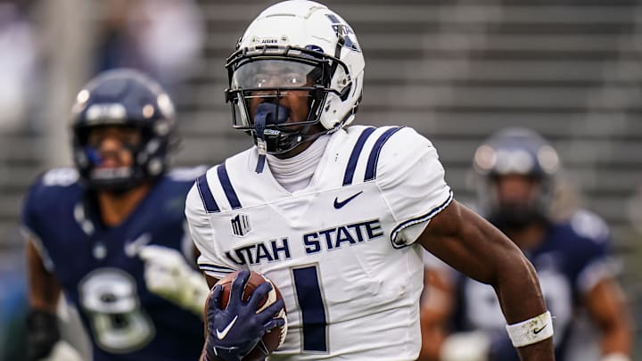 Utah State Aggies wide receiver Jalen Royals