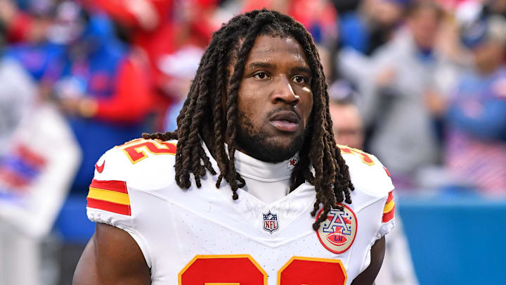 Kansas City Chiefs linebacker Nick Bolton walks off the field.