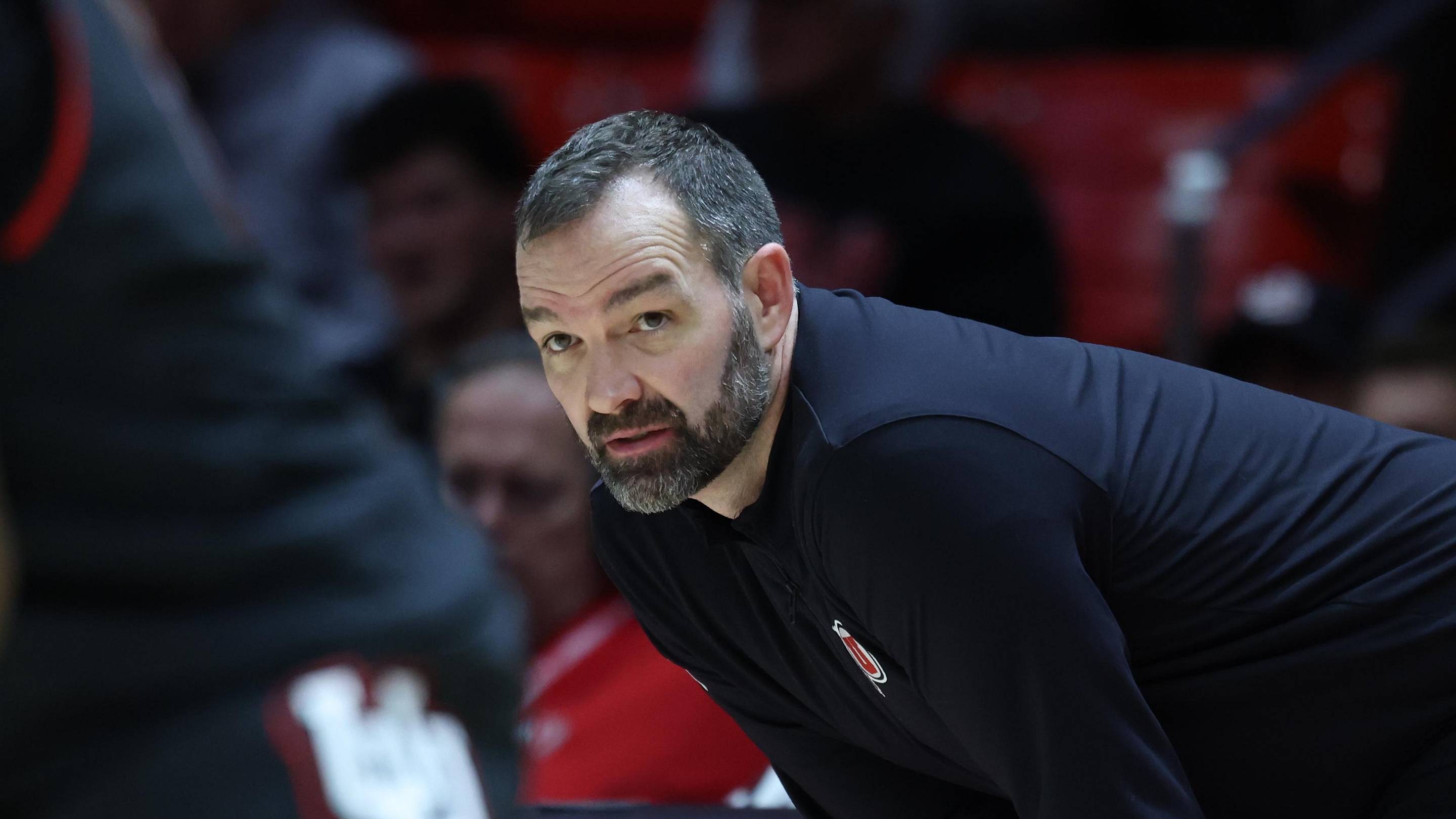 Utah Runnin' Utes head coach Alex Jensen. | Rob Gray-Imagn Images