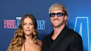 Nina Agdal and Logan Paul at "Paul American" premiere in New York, NY.