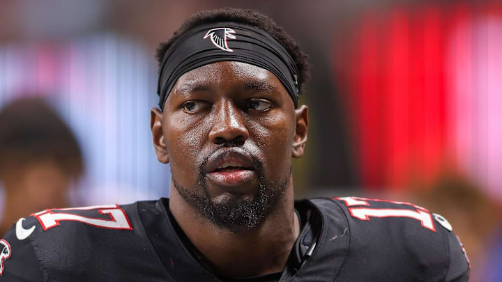 Atlanta Falcons edge rusher Arnold Ebiketie 