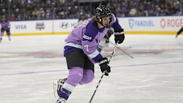 PWHL Montreal forward Laura Stacey.