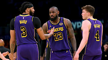 Anthony Davis, LeBron James, Dalton Knecht