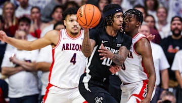 Iowa State Cyclones guard Keshon Gilbert (10) will be a game-time decision for Saturday's game vs. Arizona.