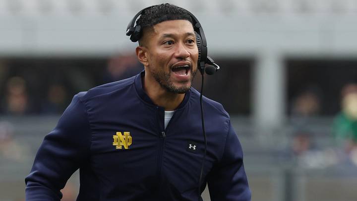 Notre Dame Fighting Irish head coach Marcus Freeman