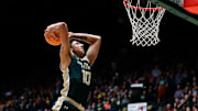 Mar 2, 2024; Fort Collins, Colorado, USA; Colorado State Rams guard Nique Clifford (10) dunks the ball in the first half against the Wyoming Cowboys at Moby Arena. Mandatory Credit: Isaiah J. Downing-Imagn Images