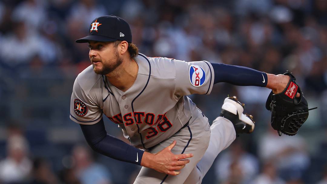 Houston Astros pitcher Peter Lambert (38) Credit: Vincent Carchietta-Imagn Images