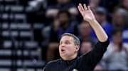 Mar 21, 2024; Salt Lake City, UT, USA; McNeese State Cowboys head coach Will Wade during the first half in the first round of the 2024 NCAA Tournament against the Gonzaga Bulldogs at Vivint Smart Home Arena-Delta Center. Mandatory Credit: Rob Gray-Imagn Images