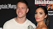 Christian McCaffrey and wife Olivia Culpo welcomed their first daughter last month.