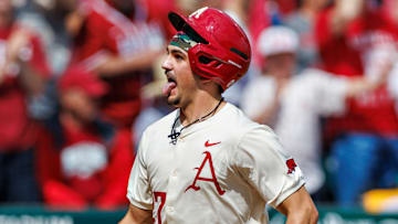 Razorback catcher Ryder Helfrick against LSU