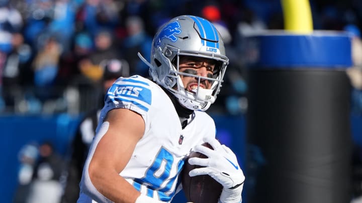 Detroit Lions tight end Shane Zylstra (84) 