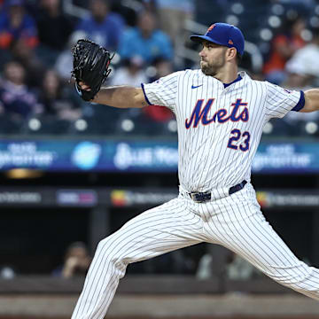 New York Mets starting pitcher David Peterson (23) pitches in the first inning against the Boston Red Sox at Citi Field on Sept 3.