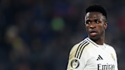 Vinicius Junior of Real Madrid CF looks on during the UEFA...