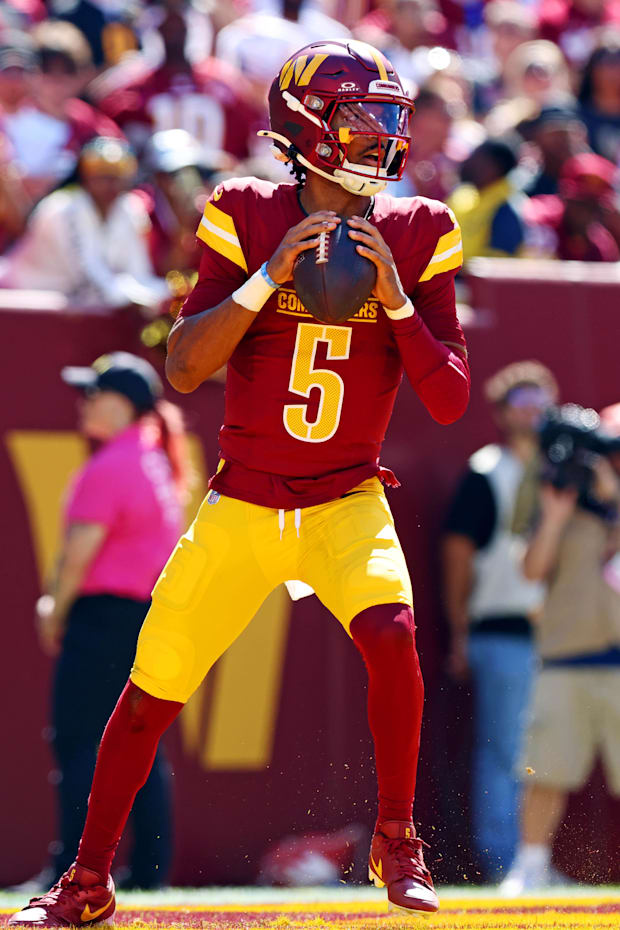 Washington Commanders quarterback Jayden Daniels.