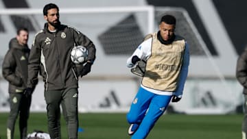 Real Madrid C.F. Training Session And Press Conference - UEFA Champions League 2025/26 League Phase