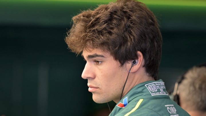 Jun 7, 2024; Montreal, Quebec, CAN; Aston Martin driver driver Lance Stroll (CAN) in the pit lane during the practice session at Circuit Gilles Villeneuve. Mandatory Credit: Eric Bolte-USA TODAY Sports