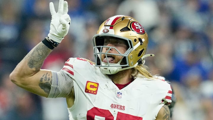 San Francisco tight end George Kittle faces the Eagles in the wild-card round on Sunday.