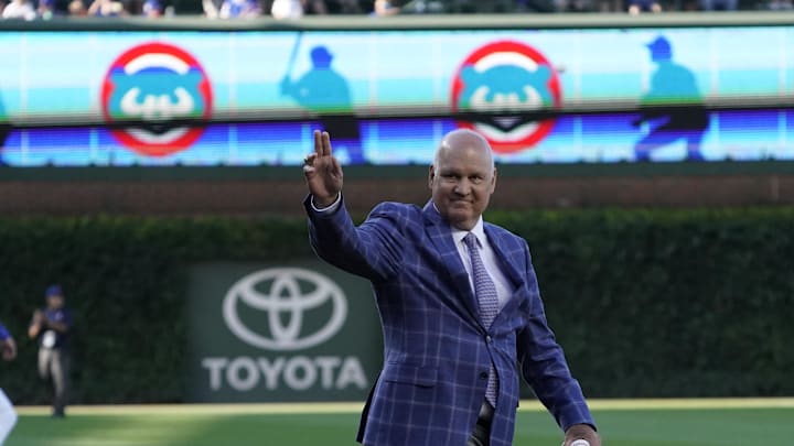 Ryne Sandberg before the Cubs' 5–2 loss to the Mets on June 23, 2024.
