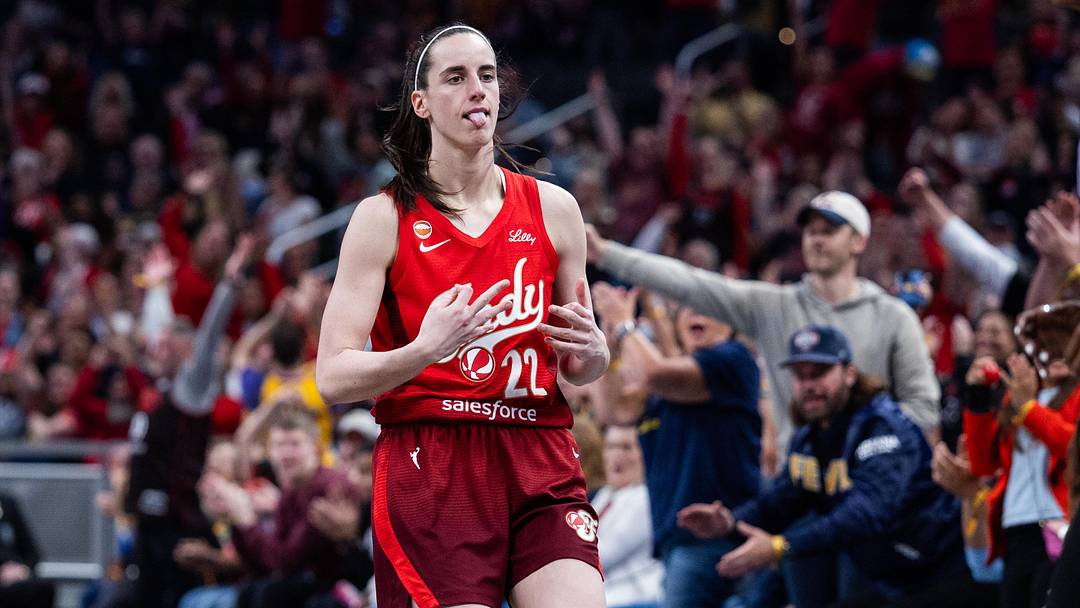 May 22, 2026; Indianapolis, Indiana, USA; Indiana Fever guard Caitlin Clark (22) celebrates a made shot in the second half against the Golden State Valkyries at Gainbridge Fieldhouse. Mandatory Credit: Trevor Ruszkowski-Imagn Images May 22, 2026; Indianapolis, Indiana, USA; Indiana Fever guard Caitlin Clark (22) celebrates a made shot in the second half against the Golden State Valkyries at Gainbridge Fieldhouse. Mandatory Credit: Trevor Ruszkowski-Imagn Images