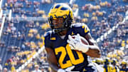 Kalel Mullings appeared to be short on a 4th and 1 but it was ruled a first down