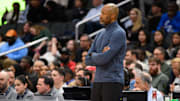 Orlando Magic head coach Jamahl Mosley look on during the second quarter against the Washington Wizards at Capital One Arena.