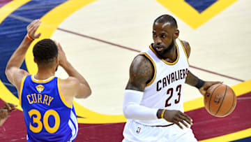 Stephen Curry, LeBron James, 2017 NBA Finals - Game Three