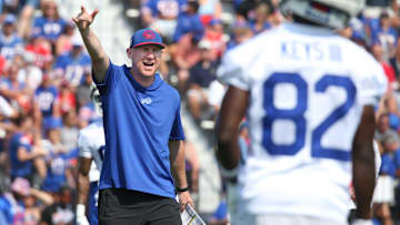 Buffalp Bills offensive coordinator Joe Brady