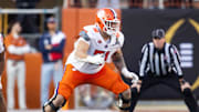 Tackle Tristan Leigh headlines a Clemson Tigers' offensive line that is poised to be one of the best in college football next season.