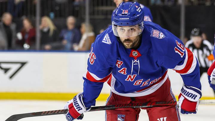 Feb 28, 2026; New York, New York, USA; New York Rangers center Vincent Trocheck (16) at Madison Square Garden. Feb 28, 2026; New York, New York, USA; New York Rangers center Vincent Trocheck (16) at Madison Square Garden.