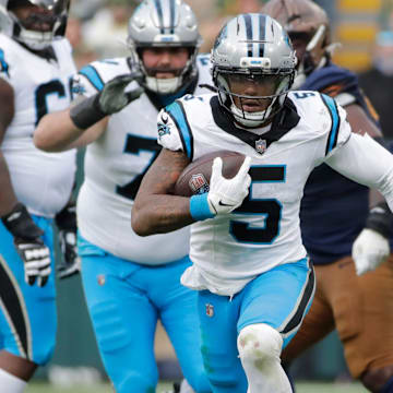 Carolina Panthers running back Rico Dowdle.