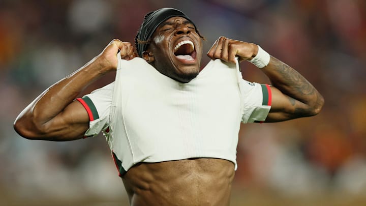 Jun 24, 2025; Philadelphia, Pennsylvania, USA; Chelsea FC forward Noni Madueke (11) reacts after a play against Esperance Sportive De Tunisie during the second half during a group stage match of the 2025 FIFA Club World Cup at Lincoln Financial Field. 