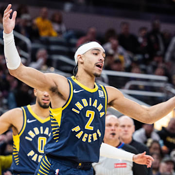 Indiana Pacers guard Andrew Nembhard could have a big game with Tyrese Haliburton doubtful.