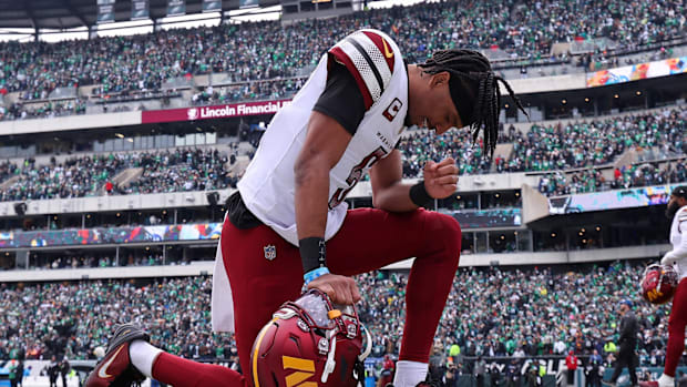 Washington Commanders quarterback Jayden Daniels