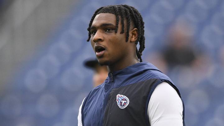  Dec 28, 2025; Nashville, Tennessee, USA;  Tennessee Titans quarterback Cam Ward (1) warms up prior to the game against the New Orleans Saints at Nissan Stadium. Mandatory Credit: Steve Roberts-Imagn Images