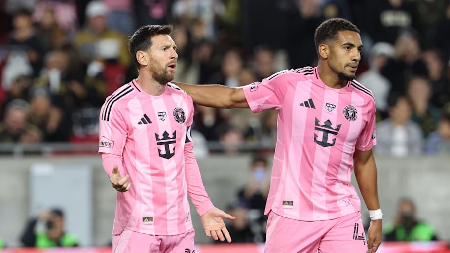 Lionel Messi looks anguished during Inter Miami’s clash with LAFC.