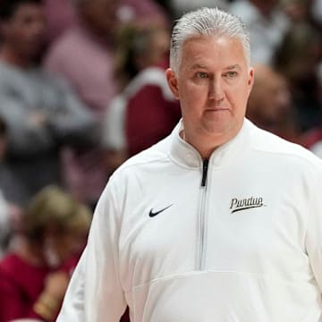 Purdue head coach Matt Painter coaches his team