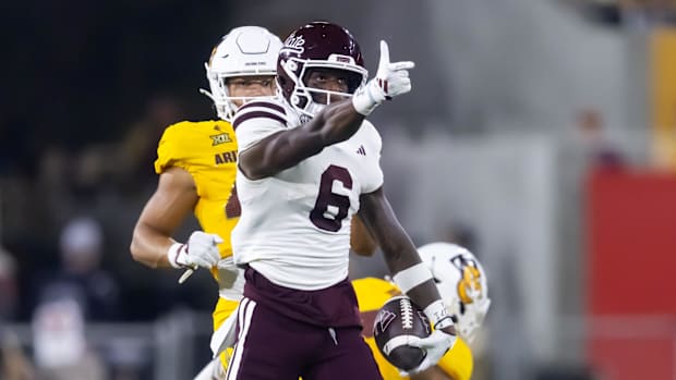 Mississippi State Bulldogs wide receiver Jordan Mosley 