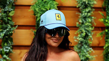TV personality Molly Qerim poses before the Miami Grand Prix at Miami International Autodrome. 