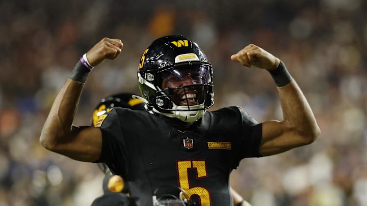 Washington Commanders quarterback Jayden Daniels. Washington Commanders quarterback Jayden Daniels.