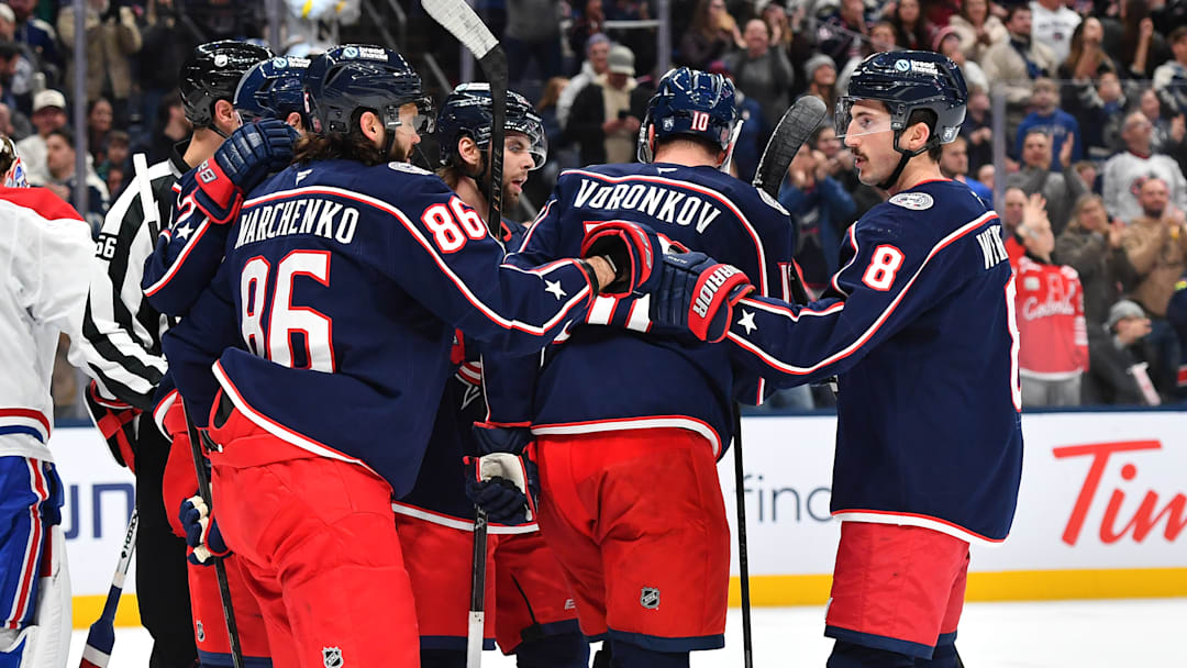 Blue Jackets forward Kirill Marchenko and defenseman Zach Werenski were both lost to injuries on Monday. 